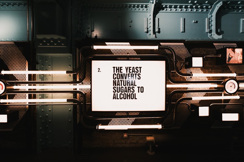 Interactive yeast display at Guinness Storehouse