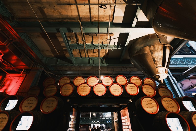 Old barrels at Guinness Storehouse