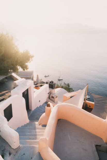 Sunrise from Sophia Castle View Hotel in Oia, Santorini