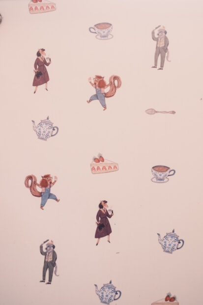 Animal wallpaper prints on Vintage Afternoon Tea Bus Tour in Dublin
