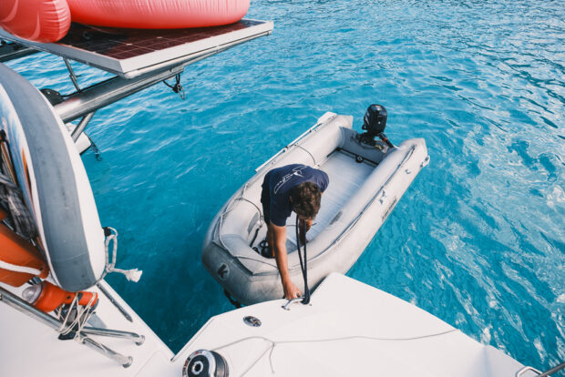 Tender boat to go from catamaran to Balos Beach