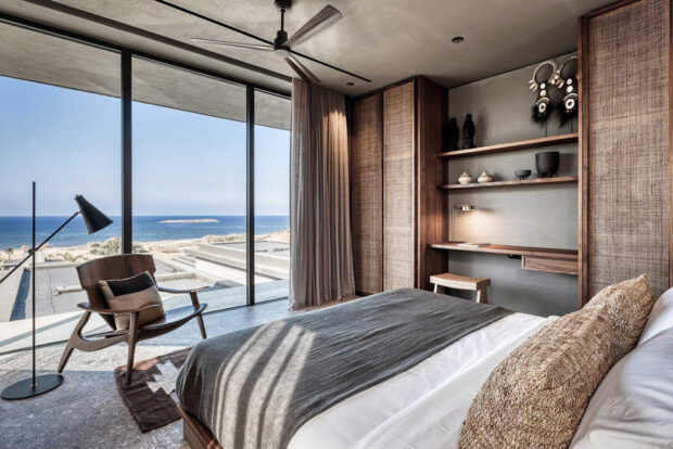 Executive suite room with beach view from Domes Zeen Chania