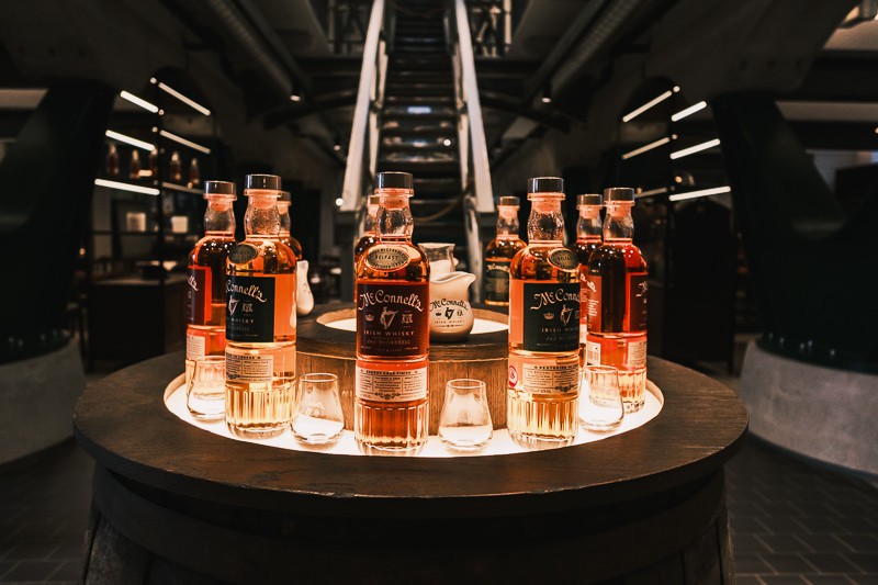 McConnells Distillery Whisky On Display
