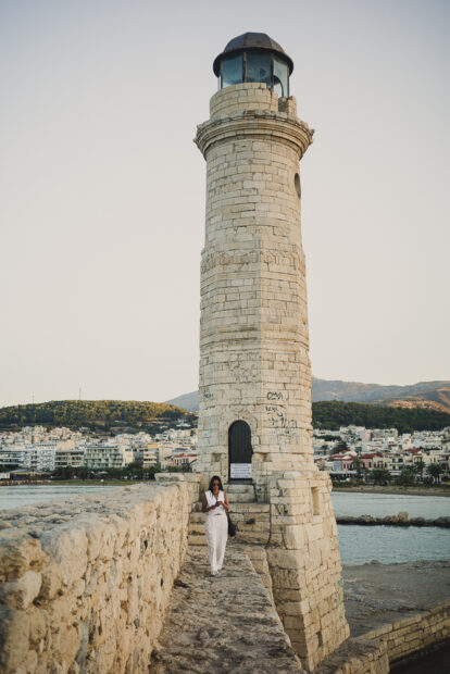 Rethymno lighthouse at sunset