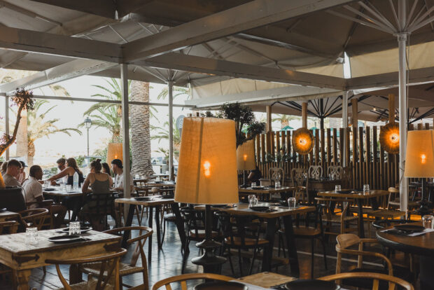 Beach cafe in Rethymno