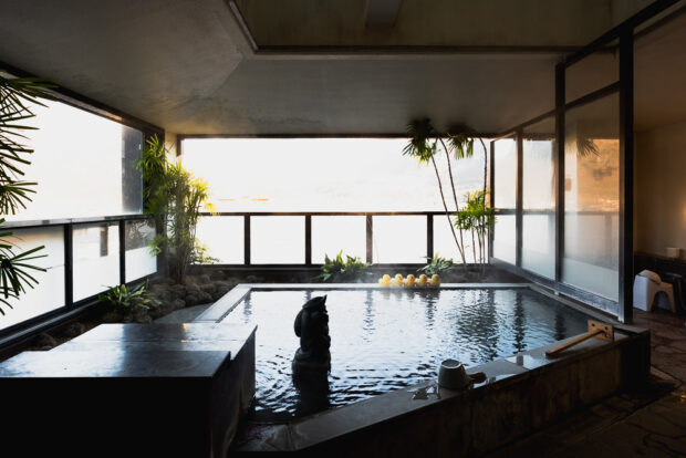 Private onsen at Akarinoyado in Yufuin