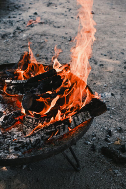 Wood fire pit at Chefs on Fire Aveiro