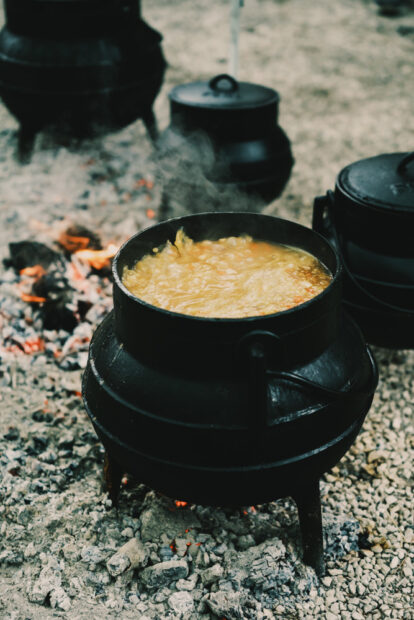 Bubbling cauldron at Chefs on Fire Cascais