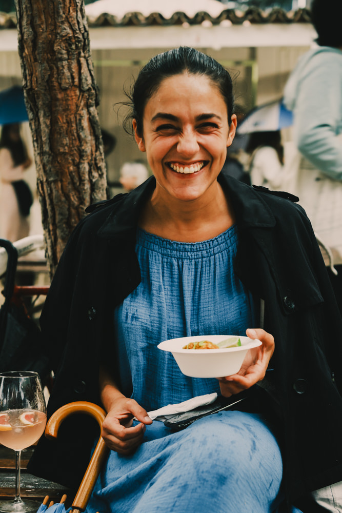 Girl with big smile at Chefs on Fire Cascais