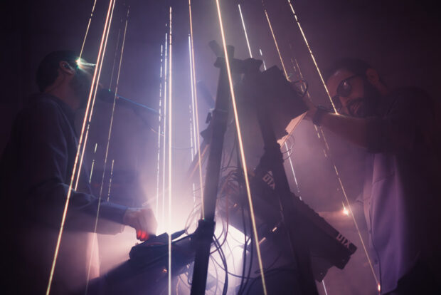 Moullinex X GPU Panic light show set at Chefs on Fire Cascais