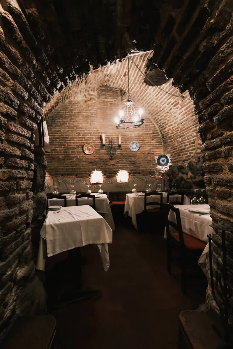 Cellar dining room at Botin in Madrid