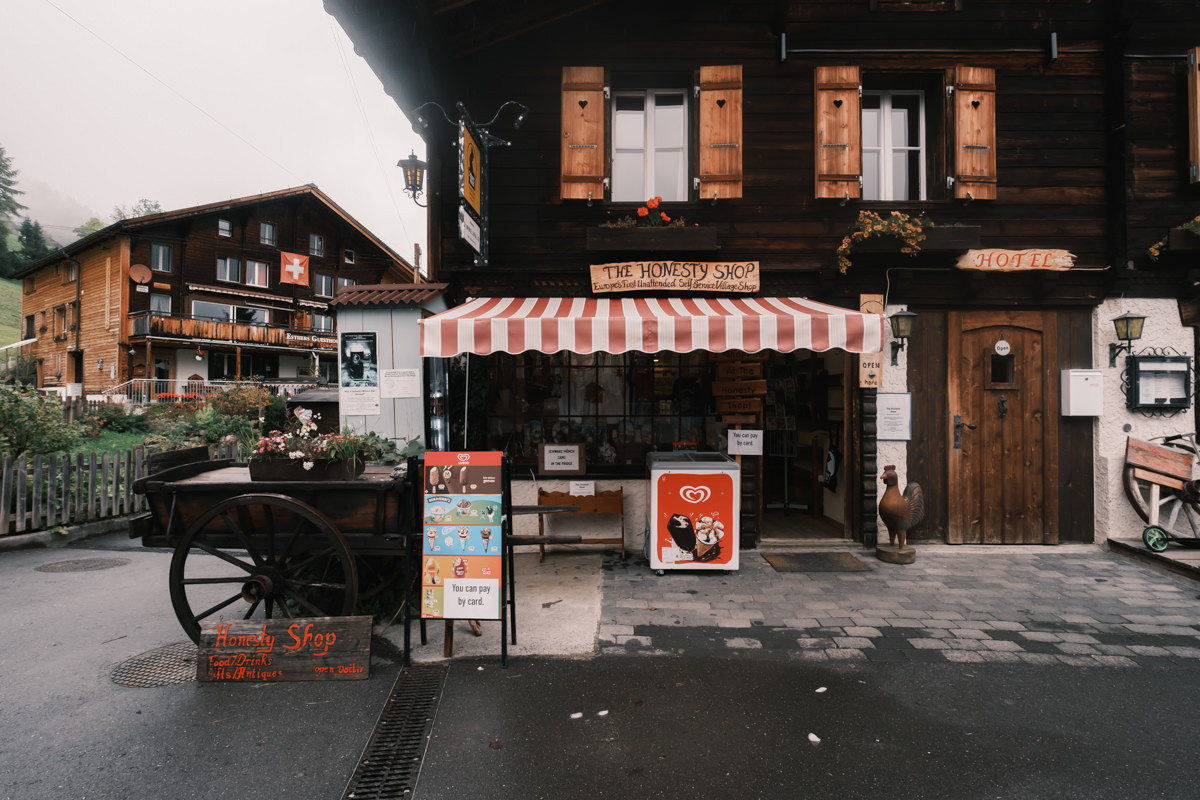 Honesty shop in Gimmelwald