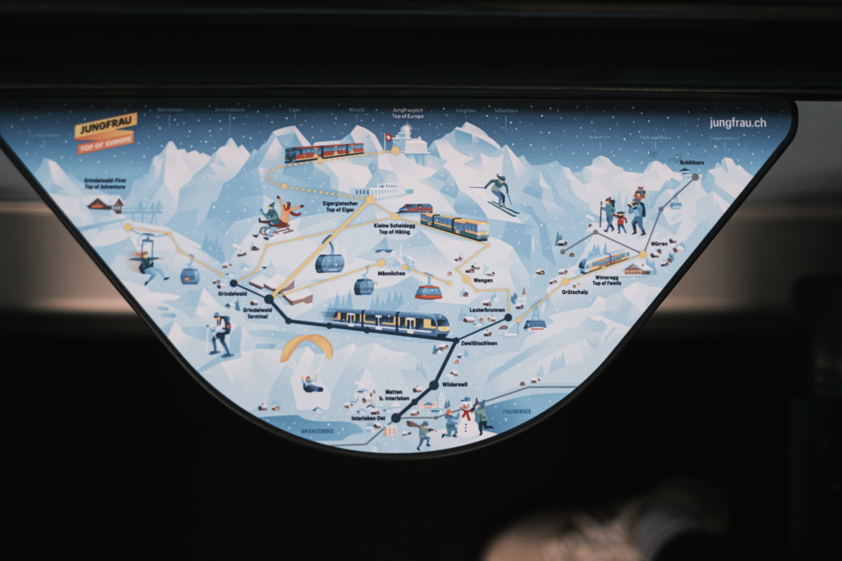 Jungfrau area map