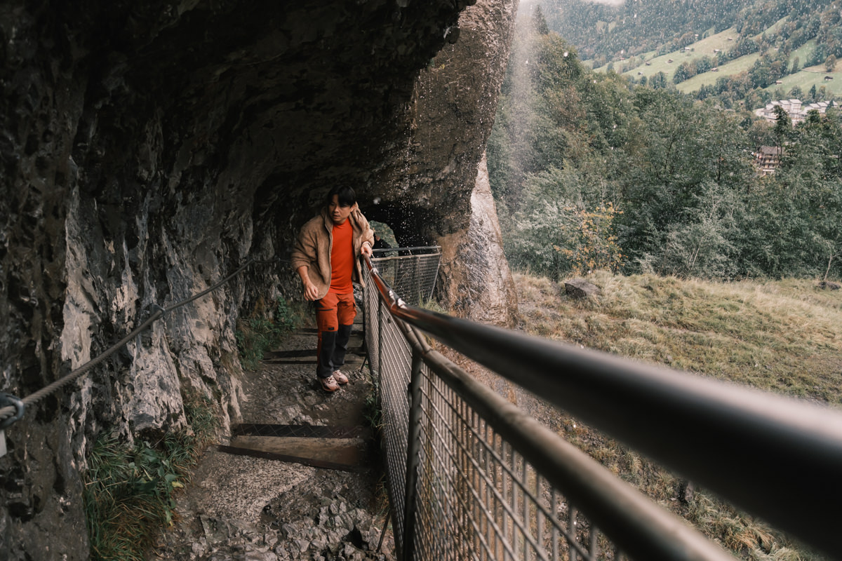 Stairs behind Staubbach Falls