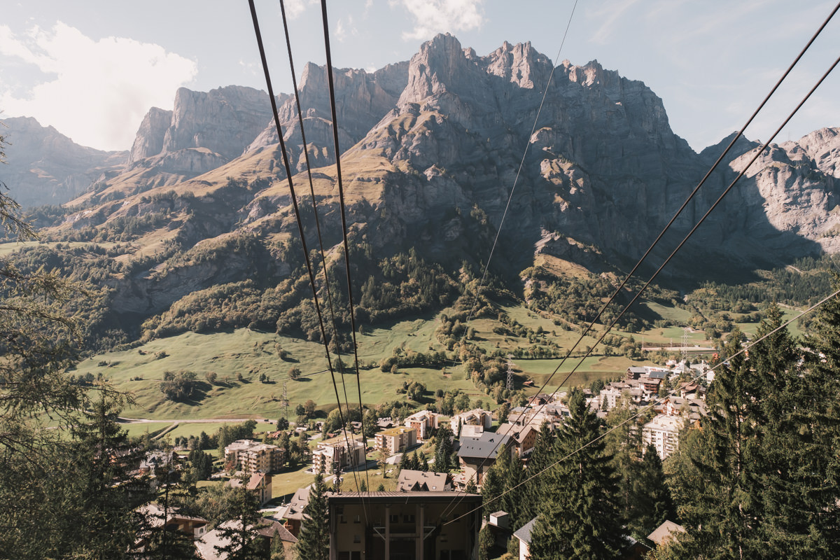 Leukerbad Torrentbahn view of Gemmipass