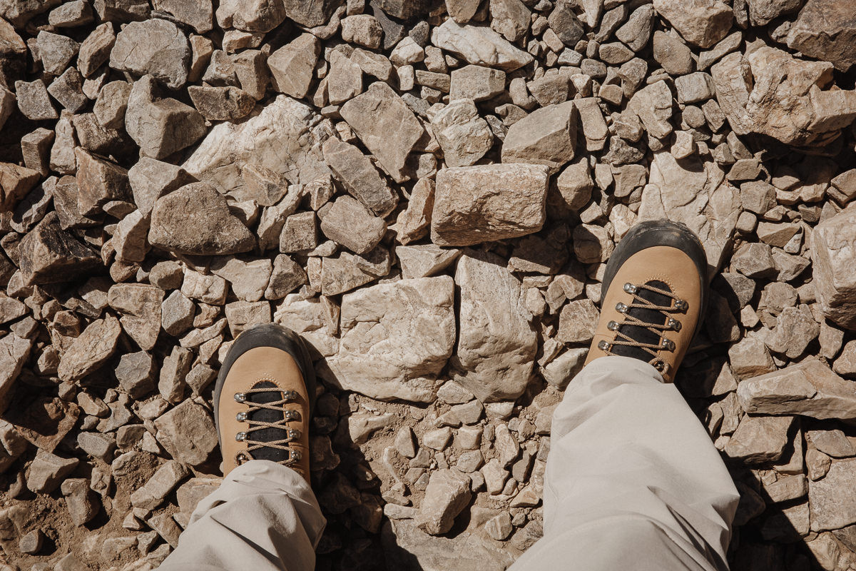 Danner MTN45 Mid GTX on rocky terrain