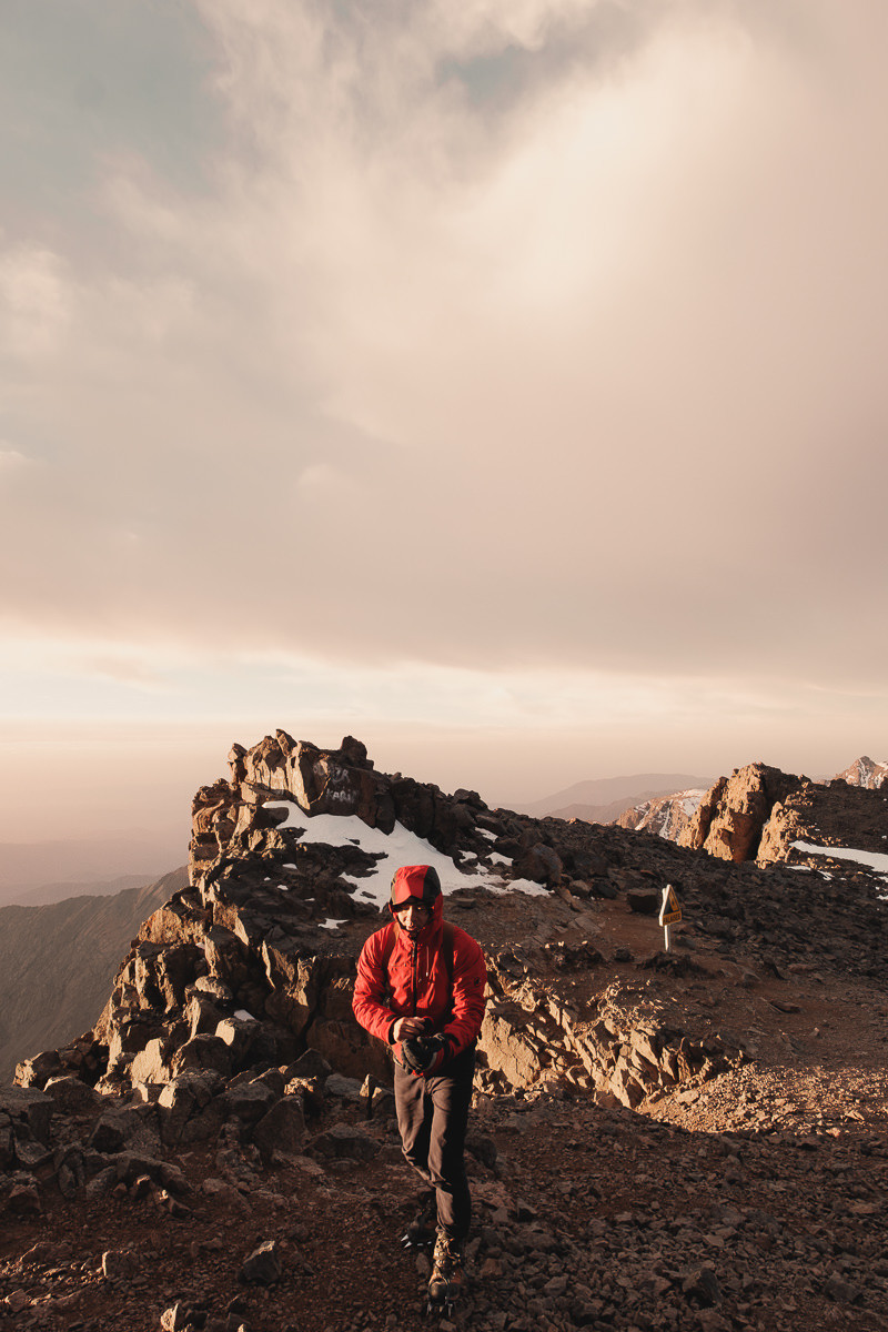 Climbing Mt. Toubkal at sunrise
